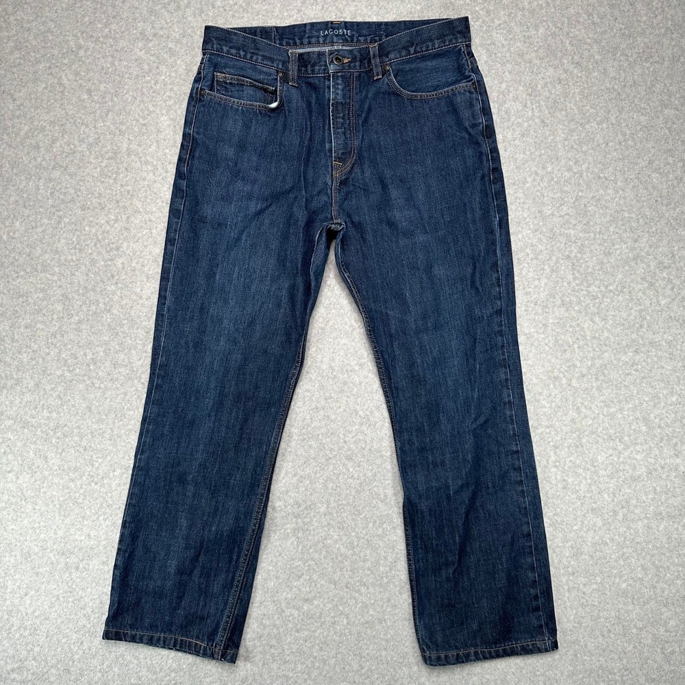 Lacoste Denim Dark Wash Straight Leg Jeans‎ Mens US 33